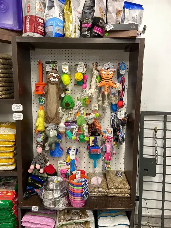 Selección de juguetes en el local de Otto & Co